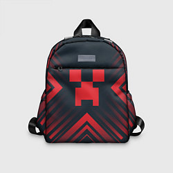 Детский рюкзак Красный символ Minecraft на темном фоне со стрелка