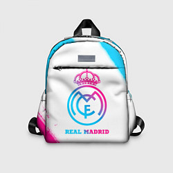 Детский рюкзак Real Madrid neon gradient style, цвет: 3D-принт
