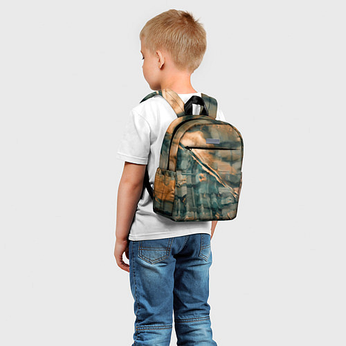 Детский рюкзак Абстрактное множество красок и разломов на поверхн / 3D-принт – фото 5