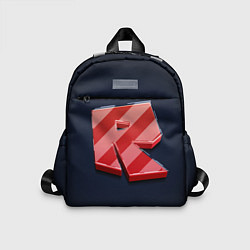 Детский рюкзак Roblox red - Роблокс полосатый логотип