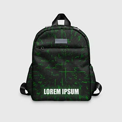 Детский рюкзак Lorem Ipsum - зелёный лабиринт, цвет: 3D-принт