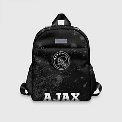 Детский рюкзак Ajax sport на темном фоне: символ, надпись, цвет: 3D-принт