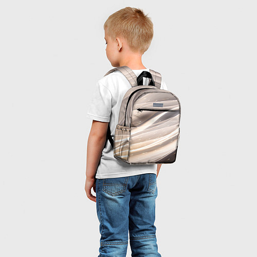 Детский рюкзак Абстрактные волны и огни бесконечности / 3D-принт – фото 5