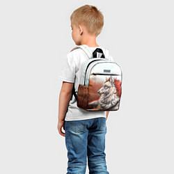Детский рюкзак Арт - волк с рыжей гривой, цвет: 3D-принт — фото 2