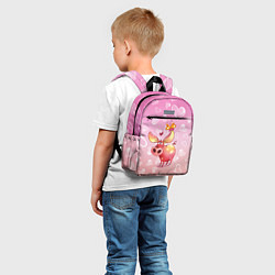 Детский рюкзак Свинка с большими ушами и с бабочкой, цвет: 3D-принт — фото 2