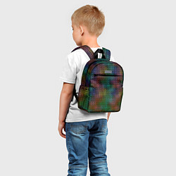 Детский рюкзак Неоновый сетчатый узор, цвет: 3D-принт — фото 2