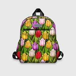 Детский рюкзак Объемные разноцветные тюльпаны