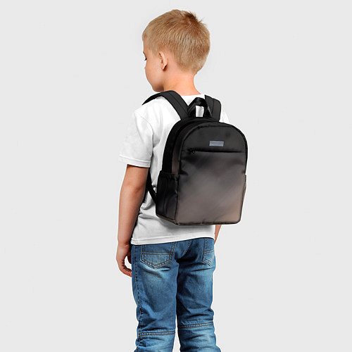 Детский рюкзак Черный, серый бежевый градиент / 3D-принт – фото 5
