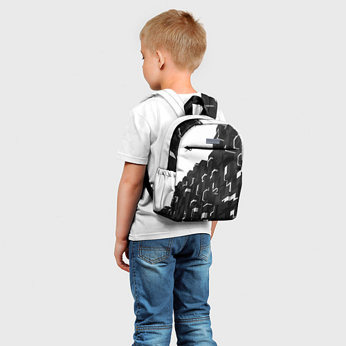 Детский рюкзак Кубизм Фигуры в трехмерном пространстве в черно-бе / 3D-принт – фото 5
