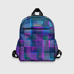 Детский рюкзак Неоновый киберпанк кубизм, цвет: 3D-принт