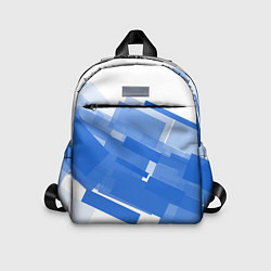 Детский рюкзак Геометрия в синем, цвет: 3D-принт