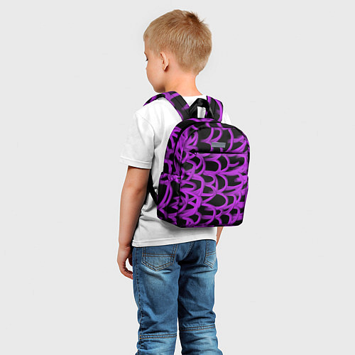 Детский рюкзак Нити из фиолетовой краски / 3D-принт – фото 5