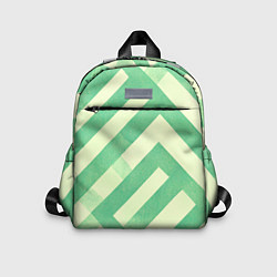 Детский рюкзак Зеленые геометрические узоры, цвет: 3D-принт