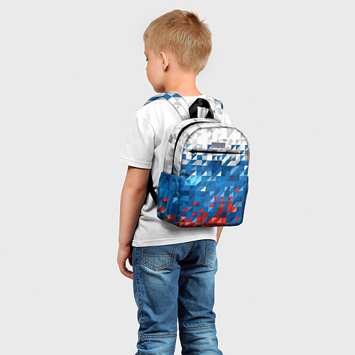 Детский рюкзак Полигональный флаг России! / 3D-принт – фото 5