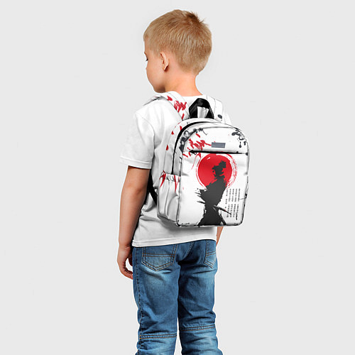 Детский рюкзак Самурай на фоне солнца / 3D-принт – фото 5