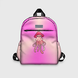 Детский рюкзак Кавайный грибочек мухомор - медуза в стиле японско, цвет: 3D-принт