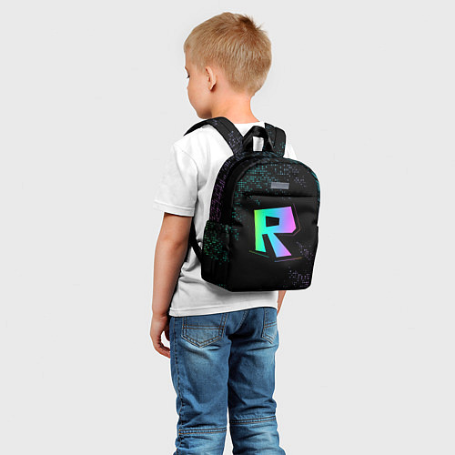 Детский рюкзак Roblox logo neon / 3D-принт – фото 5