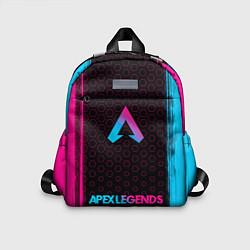 Детский рюкзак Apex Legends - neon gradient: символ, надпись, цвет: 3D-принт