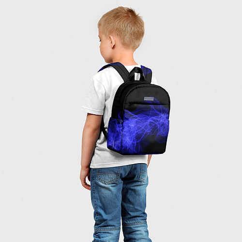 Детский рюкзак Синяя звуковая волна / 3D-принт – фото 5