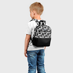 Детский рюкзак Черно-белый геометрический узор, цвет: 3D-принт — фото 2