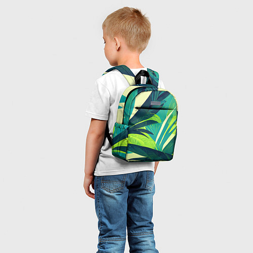 Детский рюкзак Яркие тропические листья пальмы / 3D-принт – фото 5