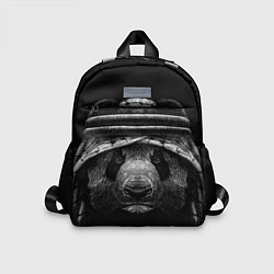 Детский рюкзак Панда и куфия - рисунок карандашом, цвет: 3D-принт