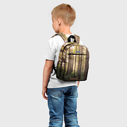 Детский рюкзак Дневной лес, деревья и свет, цвет: 3D-принт — фото 2
