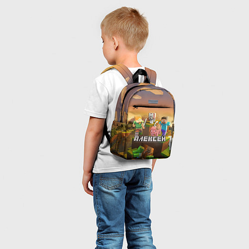 Детский рюкзак Алексей Minecraft / 3D-принт – фото 5