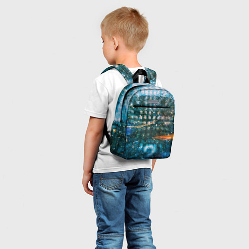 Детский рюкзак Тени города и краски / 3D-принт – фото 5