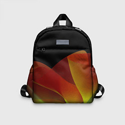 Детский рюкзак Абстрактная ассиметричная оранжевая волна, цвет: 3D-принт
