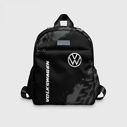 Детский рюкзак Volkswagen speed на темном фоне со следами шин: на, цвет: 3D-принт