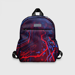 Детский рюкзак Неоновая электро плата, цвет: 3D-принт