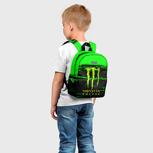 Детский рюкзак Monster energy green neon / 3D-принт – фото 5