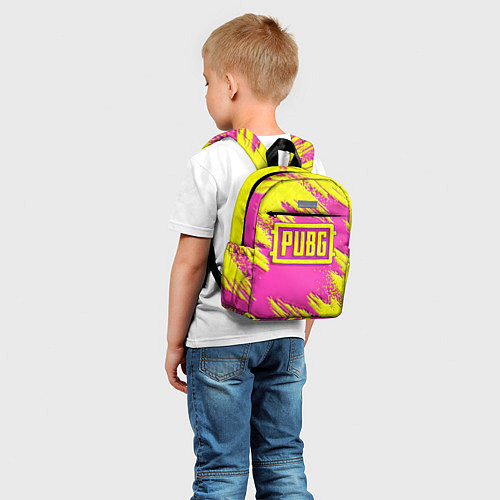 Детский рюкзак PUBG yellow / 3D-принт – фото 5