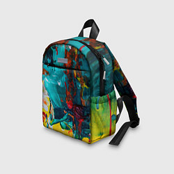 Детский рюкзак Краски на холсте абстракция, цвет: 3D-принт — фото 2