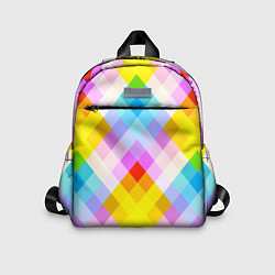 Детский рюкзак Узор из разноцветных ромбов, цвет: 3D-принт