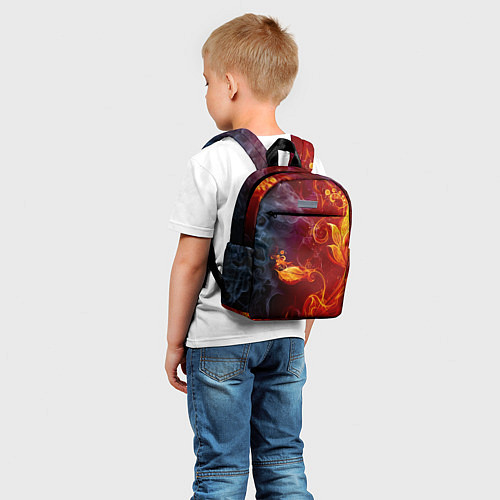 Детский рюкзак Огненный цветок с дымом / 3D-принт – фото 5