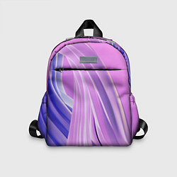 Детский рюкзак Волнообразные абстрактные розовые паттерны, цвет: 3D-принт