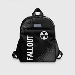 Детский рюкзак Fallout glitch на темном фоне: надпись, символ, цвет: 3D-принт