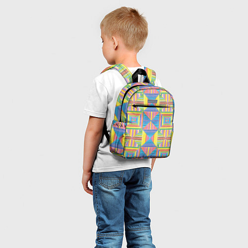 Детский рюкзак Занимательная геометрия рисунок карандашами / 3D-принт – фото 5