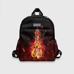 Детский рюкзак Гитара - пламя, цвет: 3D-принт