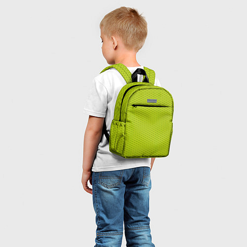 Детский рюкзак Зеленый горошек абстракция / 3D-принт – фото 5