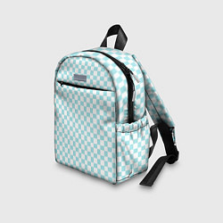 Детский рюкзак Голубые и белые квадратики, цвет: 3D-принт — фото 2
