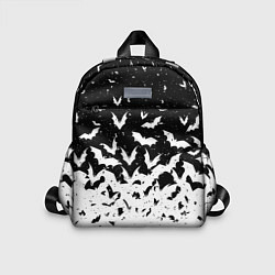 Детский рюкзак Black and white bat pattern