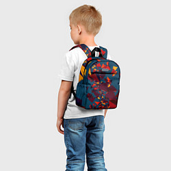 Детский рюкзак Множество тетраэдров в абстракции, цвет: 3D-принт — фото 2