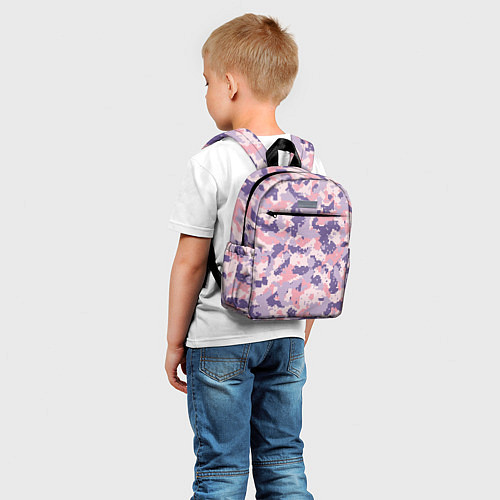 Детский рюкзак Цифровой камуфляж - сине-фиолетовый / 3D-принт – фото 5