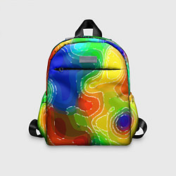 Детский рюкзак Разноцветная абстрактная композиция, цвет: 3D-принт
