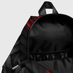 Детский рюкзак Чёрно-красный паркет графика, цвет: 3D-принт — фото 2