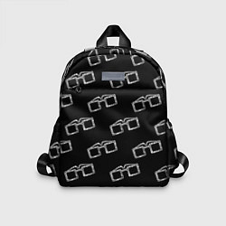 Детский рюкзак Модные очки черно-белый узор, цвет: 3D-принт