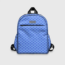 Детский рюкзак Синий геометрический узор текстура, цвет: 3D-принт